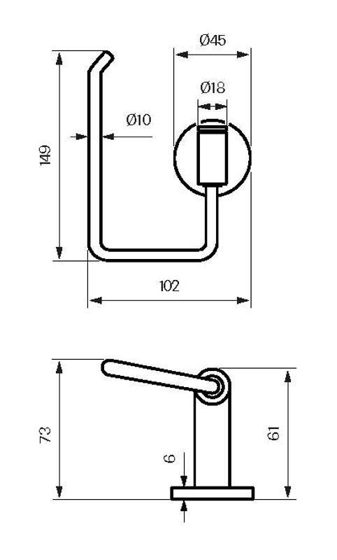 Tapwell TA235 toalettpapirholder PVD Brushed Black chrome