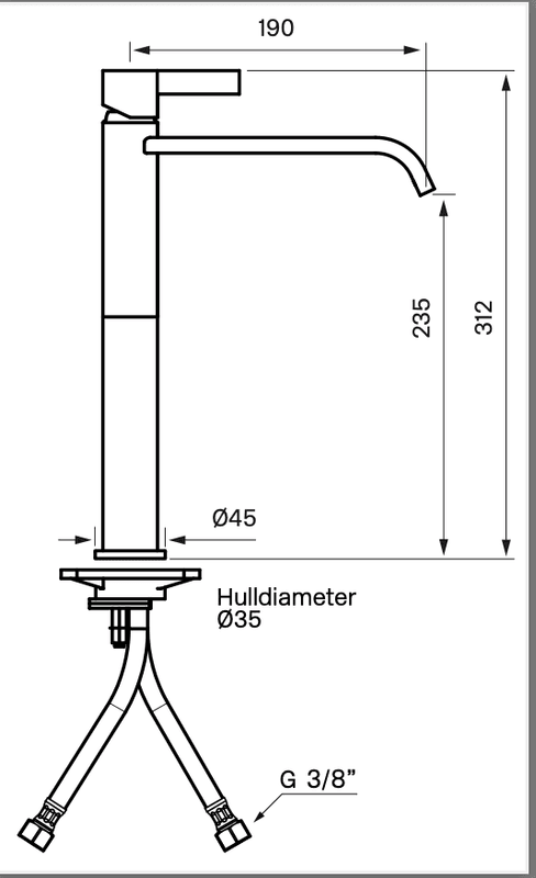Tapwell ARM081 servantbatteri Oksiderende Kobber