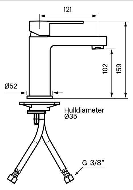 Hovedbilde Tapwell RIN071 Servantbatteri Krom