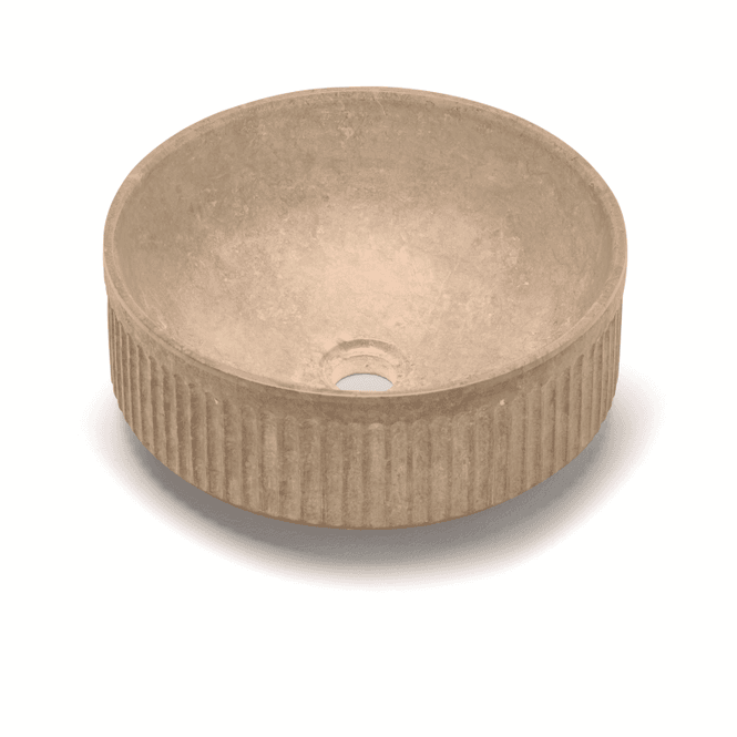 Hovedbilde Korsbakken Striae Bolleservant i Marmor - Ø38 cm