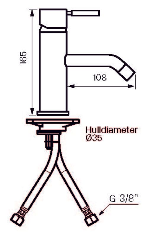 Tapwell EVM071 servantbatteri Oksiderende Kobber