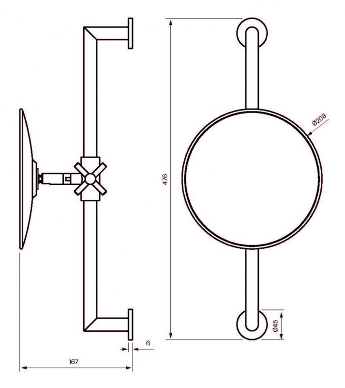 Tapwell TA816 sminkespeil Oksiderende Messing