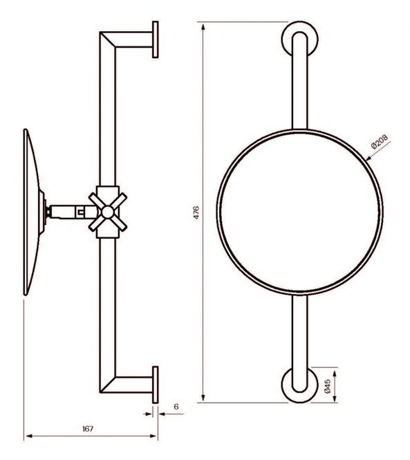 Hovedbilde Tapwell TA816 sminkespeil Oksiderende Kobber