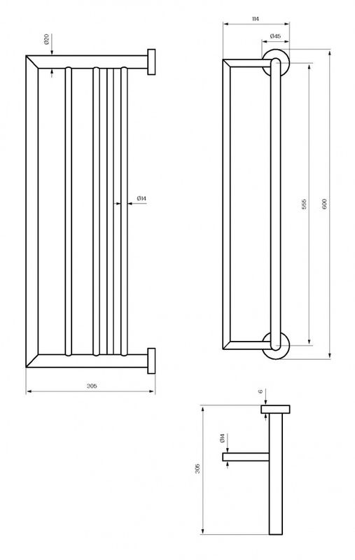 Tapwell TA814 Håndklehylle Oksiderende Messing