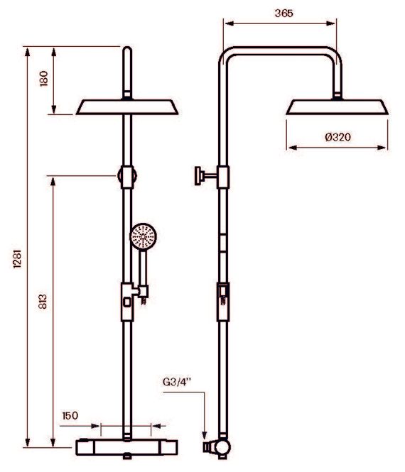 Hovedbilde Tapwell ARM7200 Takdusj Oksiderende Kobber