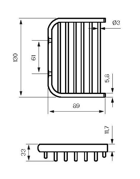 Tapwell TA126 såpehylle  Matt Sort