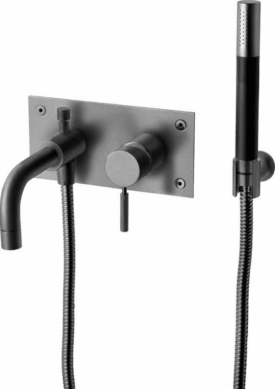 Tapwell BOX026 blandebatteri Brushed Black Chrome