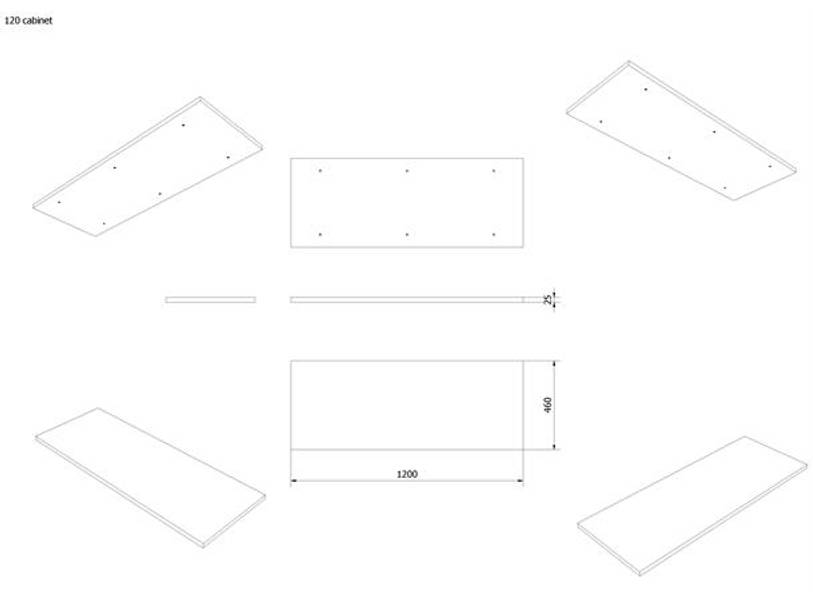 Vikingbad MDF topp-/benkeplate Lys eik PVC