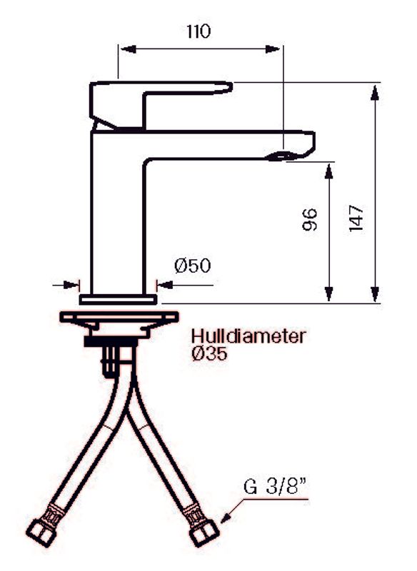 Tapwell CA071 Krom servantbatteri