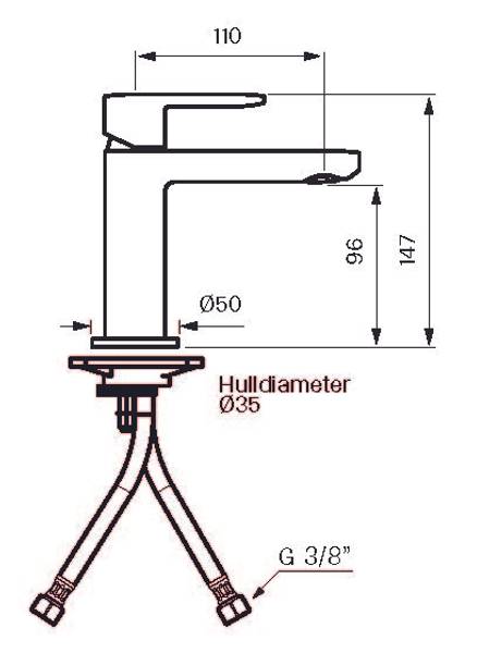 Tapwell CA071 Oksiderende messing servantbatteri