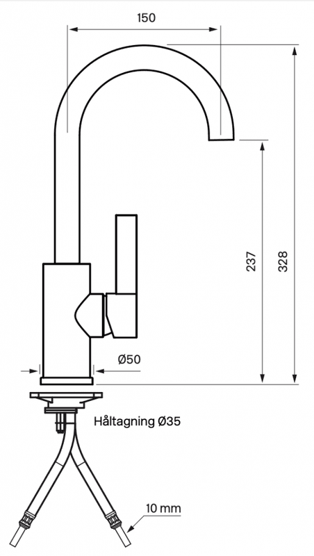 Tapwell ARM078 Servantbatteri Oksiderende messing