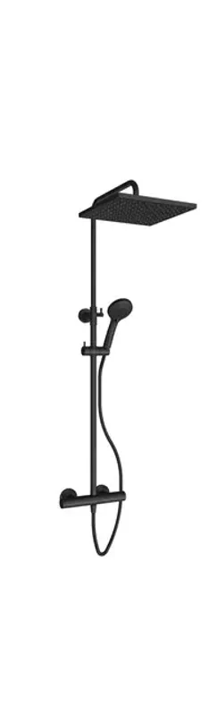 Vikingbad Rainshower rett VILDE sort matt