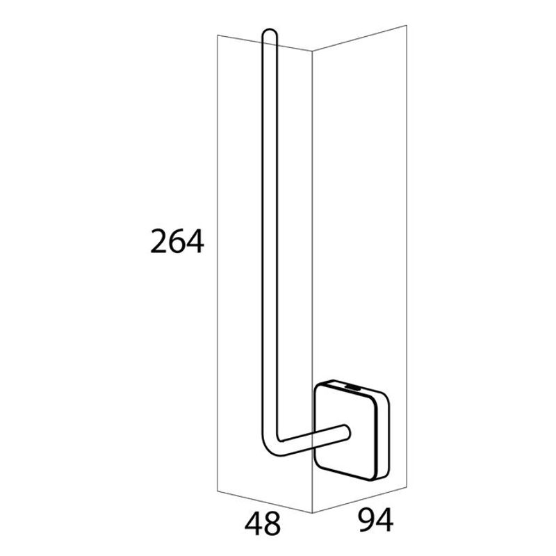 Tiger Onu reserverullholder – krom, veggmontert