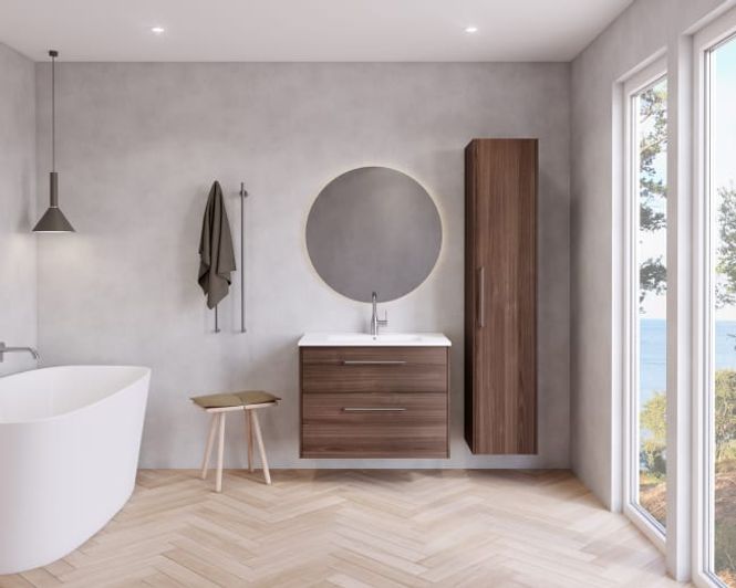 Hovedbilde Fossbad Innovent Valnøtt 81 cm, møbelpakke med ...