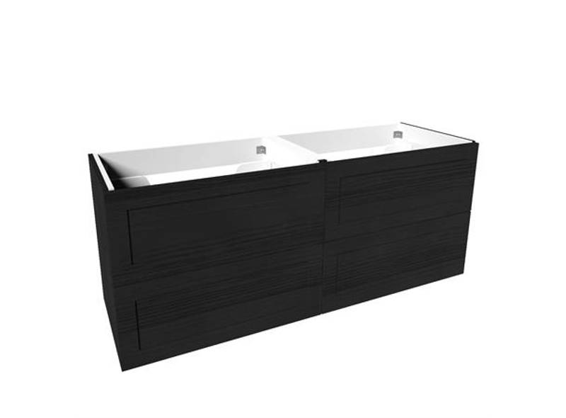 Vikingbad MIE 140DBL Servantskap, Ramme, sort eik