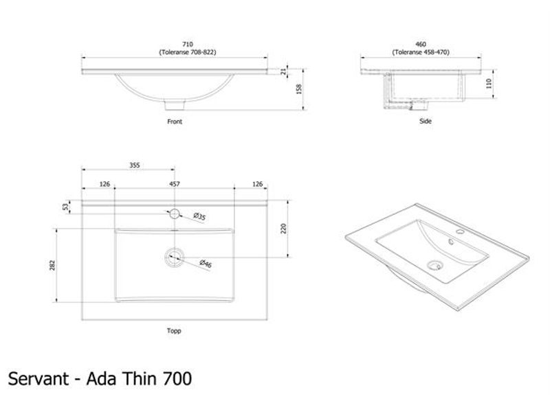 Vikingbad ADA Servant 70 Thin