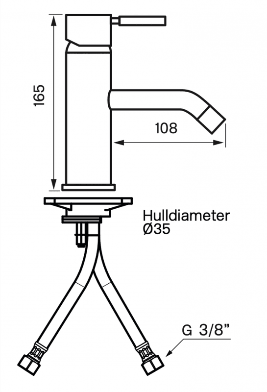 Tapwell EVM071 Servantbatteri Krom