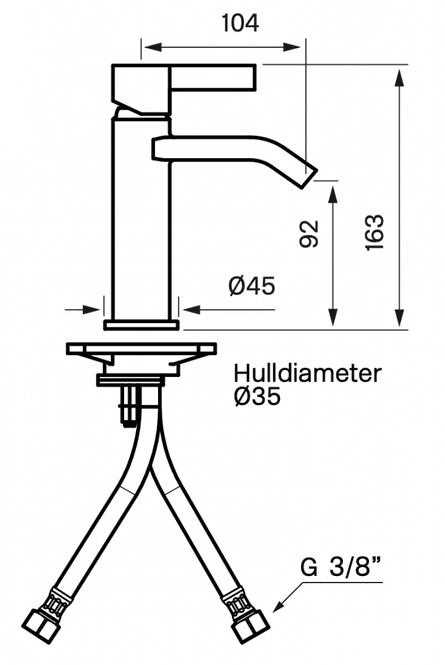 Hovedbilde Tapwell ARM071 Servantbatteri Oksiderende Messing
