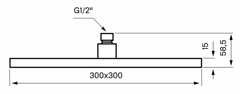 Tapwell ZSOF078 Oksiderende Messing Taksil 300X300 mm