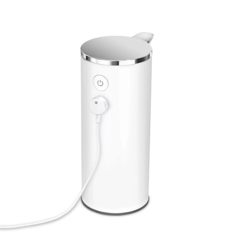 Simplehuman Oppladbar såpedispenser m/adaptiv sensor 266ml - hvit
