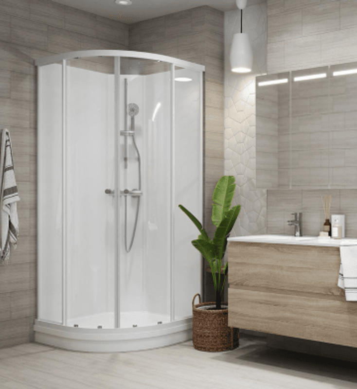 VikingBad Sofia Dusjkabinett 90x90x190 STD, Lav