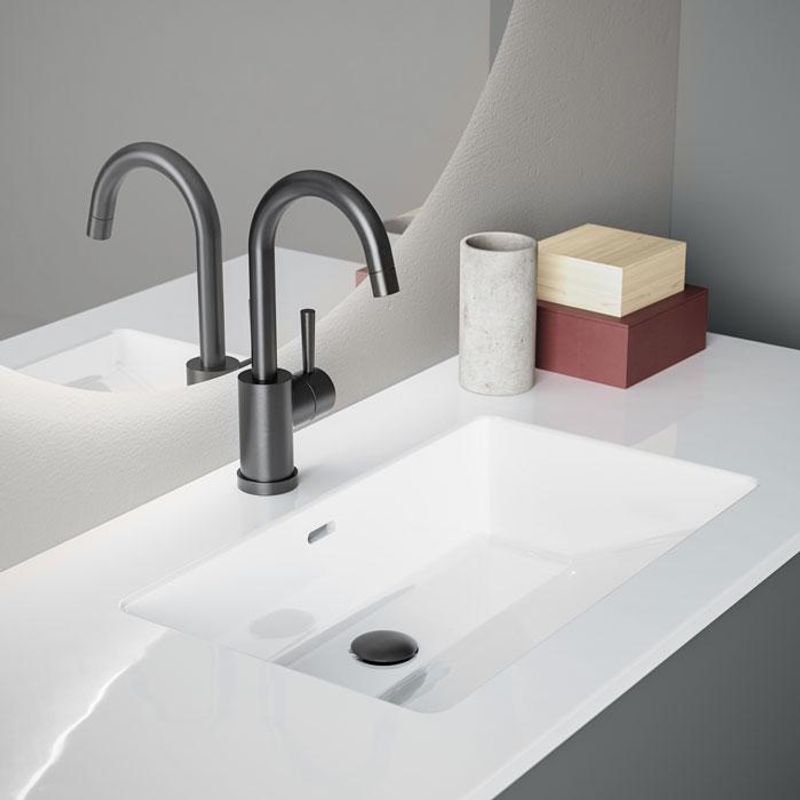 Tapwell EVO078 servantbatteri Brushed Black Chrome