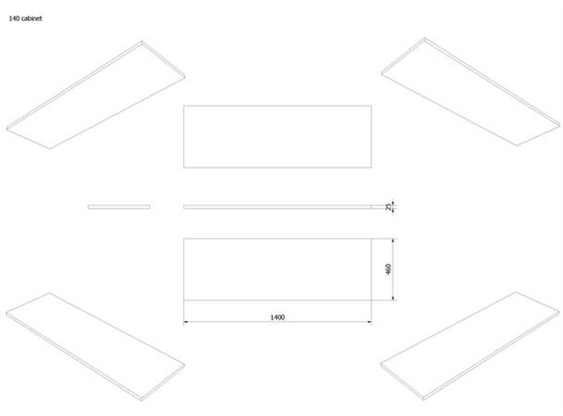 Vikingbad MDF topp-/benkeplate Lys eik PVC