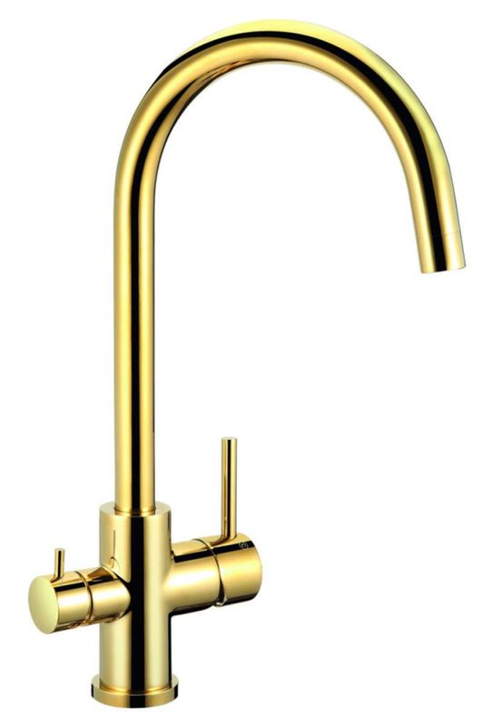 A-collection Azur Eco I kjøkkenbatteri. m/høy U-tut og avst.