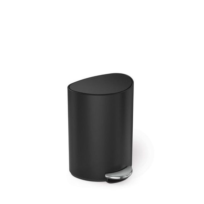 Simplehuman Avfallsbøtte oval 6L matt Sort, Hvit eller Børstet stål