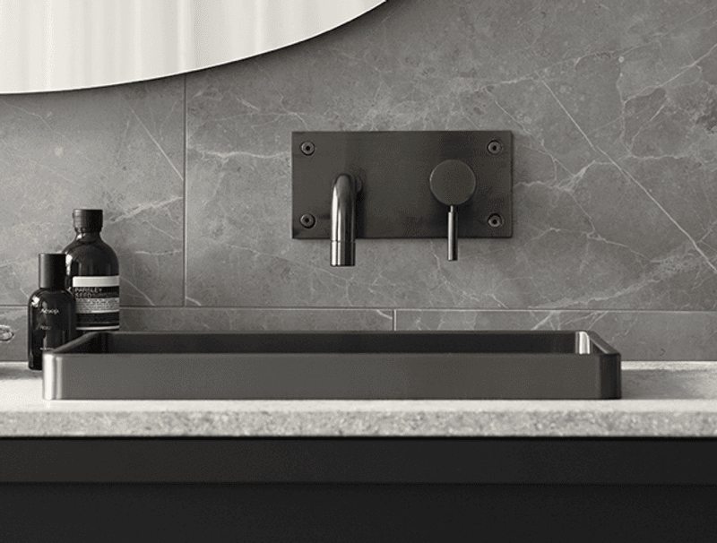 Tapwell BOX008 servantbatteri Black Chrome