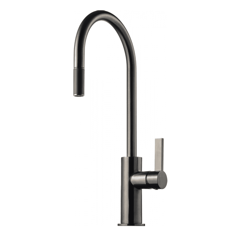 Tapwell ARM185 kjøkkenbatteri Brushed Black Chrome